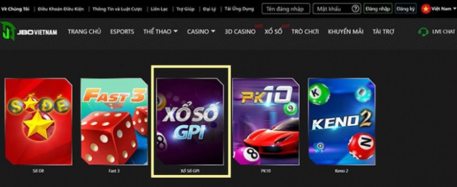 Chọn game xổ số ưa thích tại JBO Chọn game xổ số ưa thích tại JBO