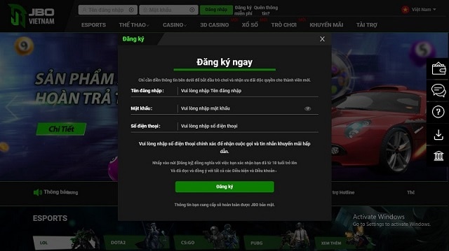 Để có thể vào được trang chủ của game bạn cần phải có tài khoản Để có thể vào được trang chủ của game bạn cần phải có tài khoản