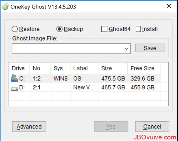 Mở giao diện rồi chọn Backup Mở giao diện rồi chọn Backup